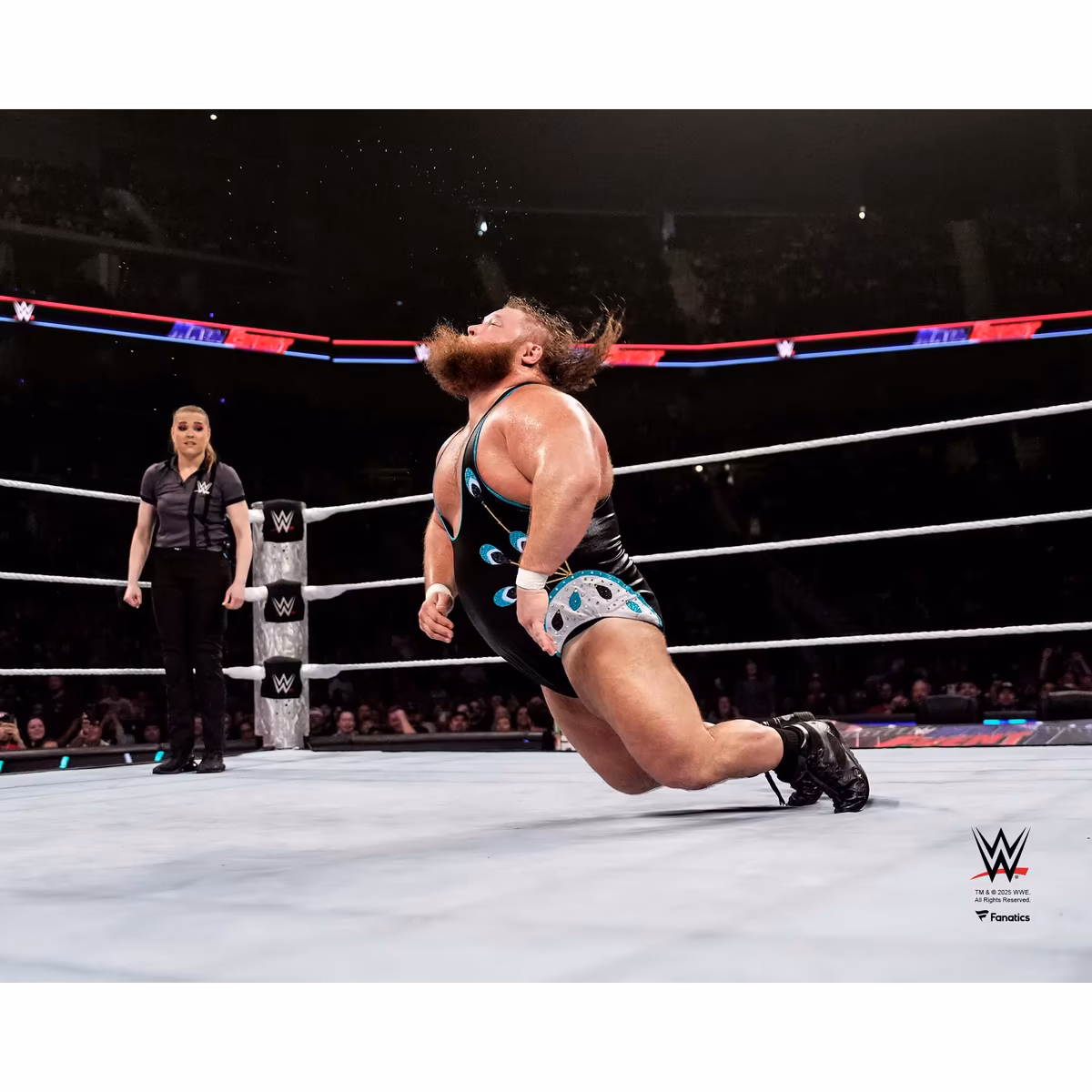 Otis WWE Unsigned In-Ring Caterpillar Photograph 1 Otis WWE Unsigned In-Ring Caterpillar Photograph