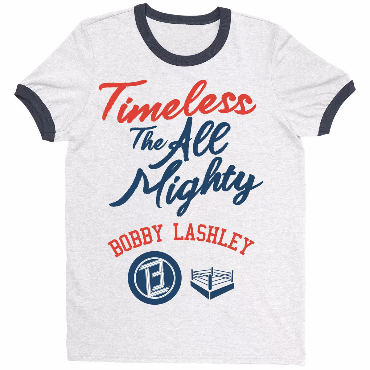 Men's White Bobby Lashley Timeless Ringer T-Shirt 3 Men's White Bobby Lashley Timeless Ringer T-Shirt