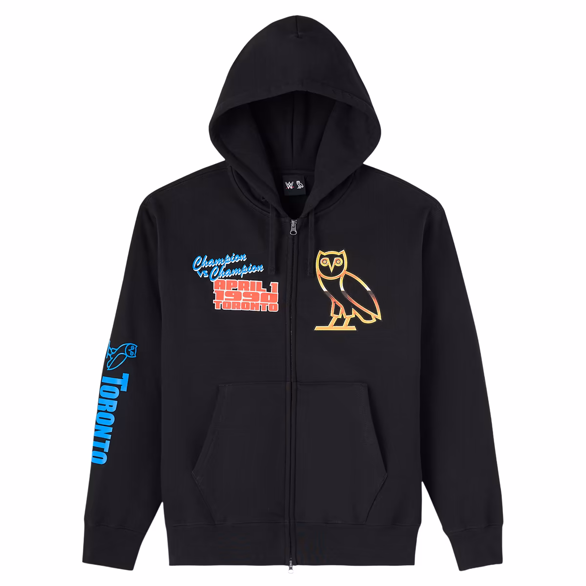 Men's OVO x WWE Black WrestleMania VI Full-Zip Hoodie 3 Men's OVO x WWE Black WrestleMania VI Full-Zip Hoodie