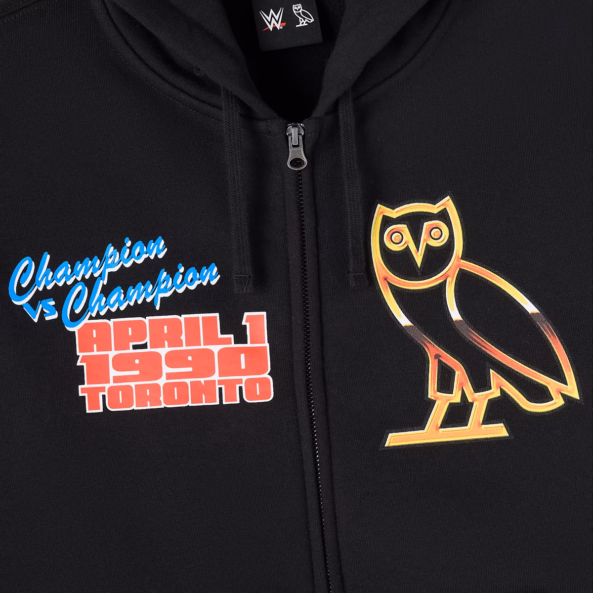 Men's OVO x WWE Black WrestleMania VI Full-Zip Hoodie 5 Men's OVO x WWE Black WrestleMania VI Full-Zip Hoodie