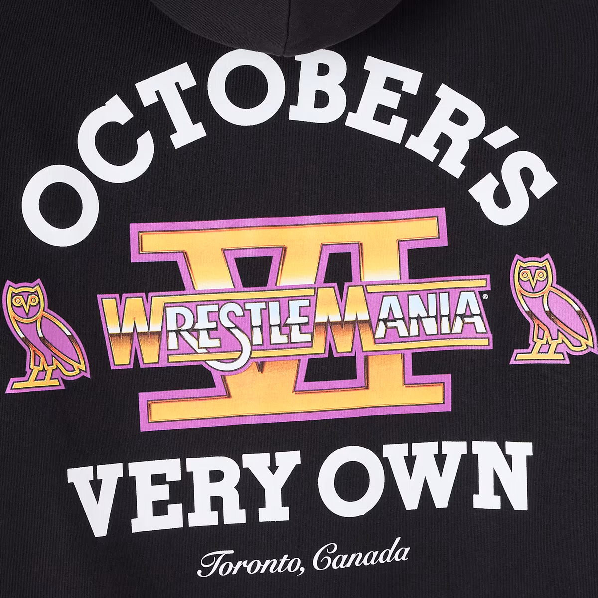 Men's OVO x WWE Black WrestleMania VI Full-Zip Hoodie 7 Men's OVO x WWE Black WrestleMania VI Full-Zip Hoodie