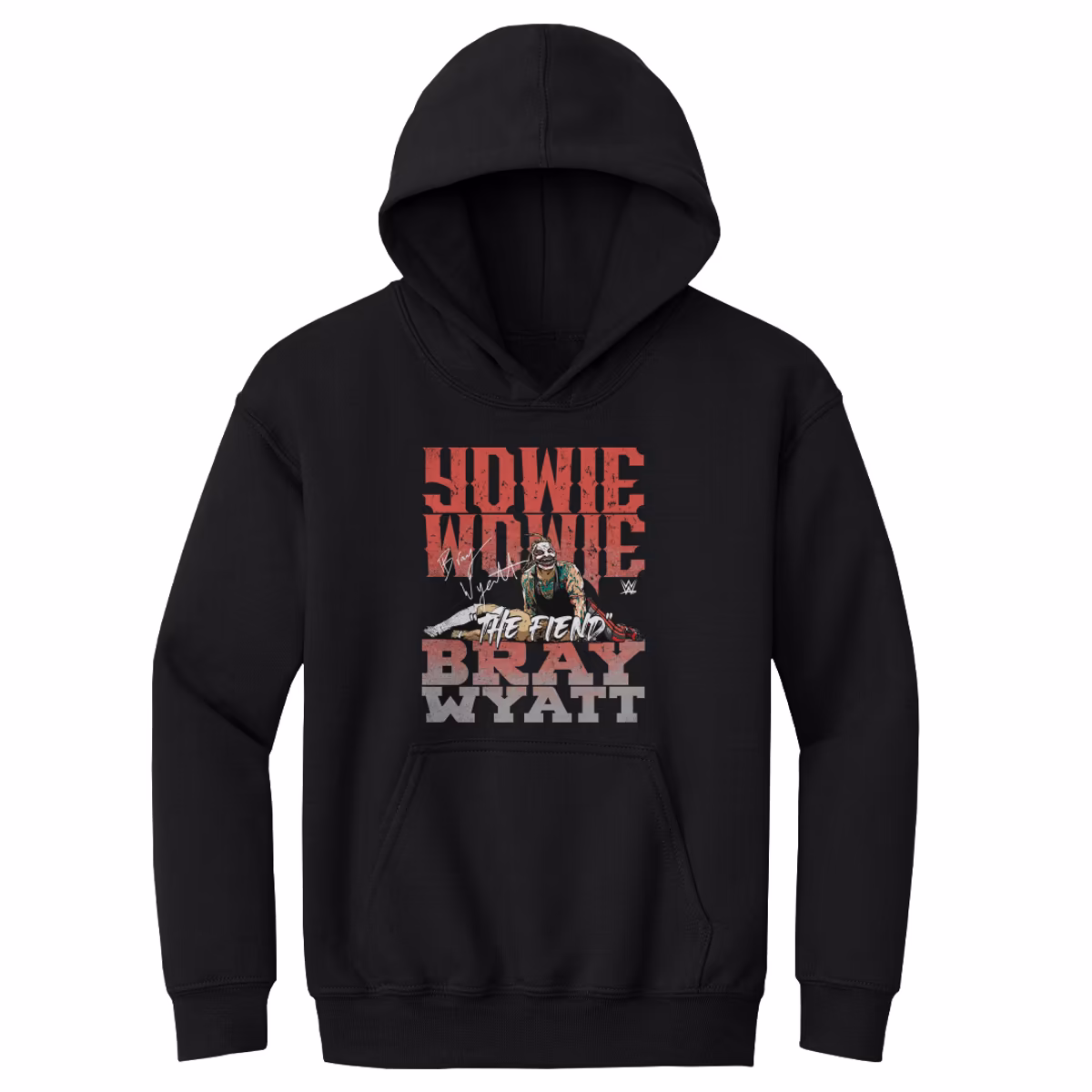 Youth 500 Level Black Bray Wyatt Yowie Wowie Pullover Hoodie