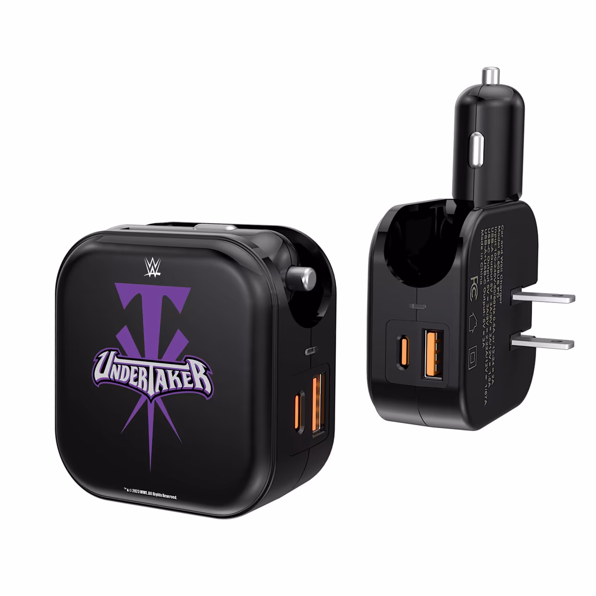 Keyscaper Black The Undertaker 2-in-1 USB A & C Charger