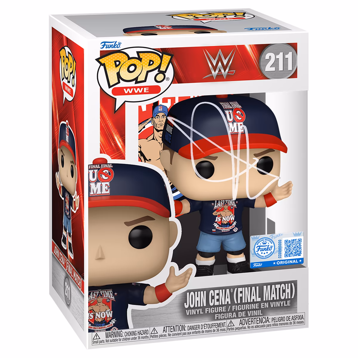 John Cena WWE Autographed Final Match Funko Pop! Figurine