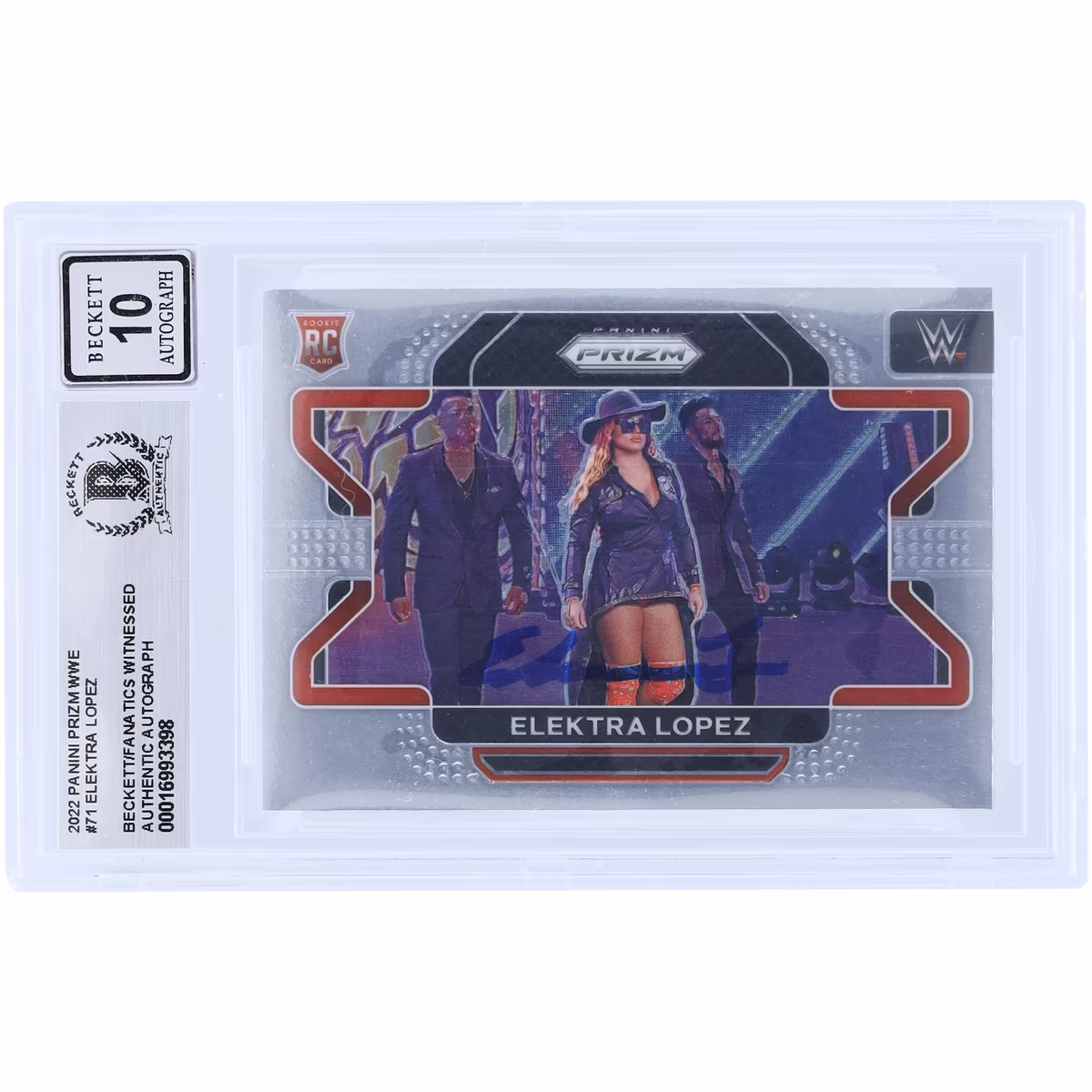 Elektra Lopez WWE Autographed 2022 Panini Prizm #71 Beckett Fanatics Witnessed Authenticated 10 Rookie Card 4 Elektra Lopez WWE Autographed 2022 Panini Prizm #71 Beckett Fanatics Witnessed Authenticated 10 Rookie Card