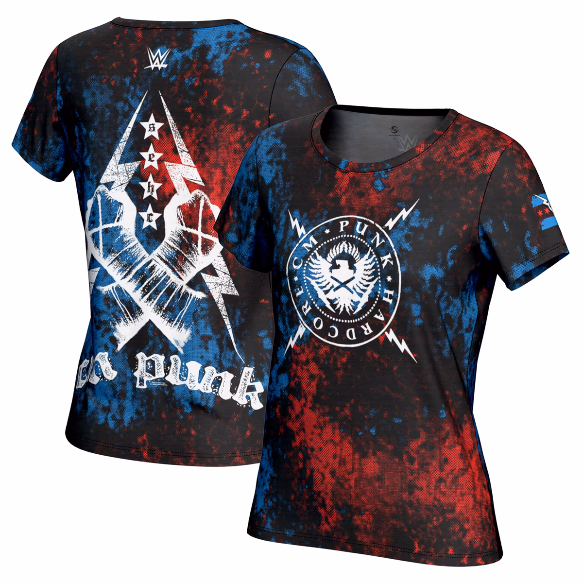 Women's ProSphere Black CM Punk Straight Edge Hardcore Champion T-Shirt 10 Women's ProSphere Black CM Punk Straight Edge Hardcore Champion T-Shirt