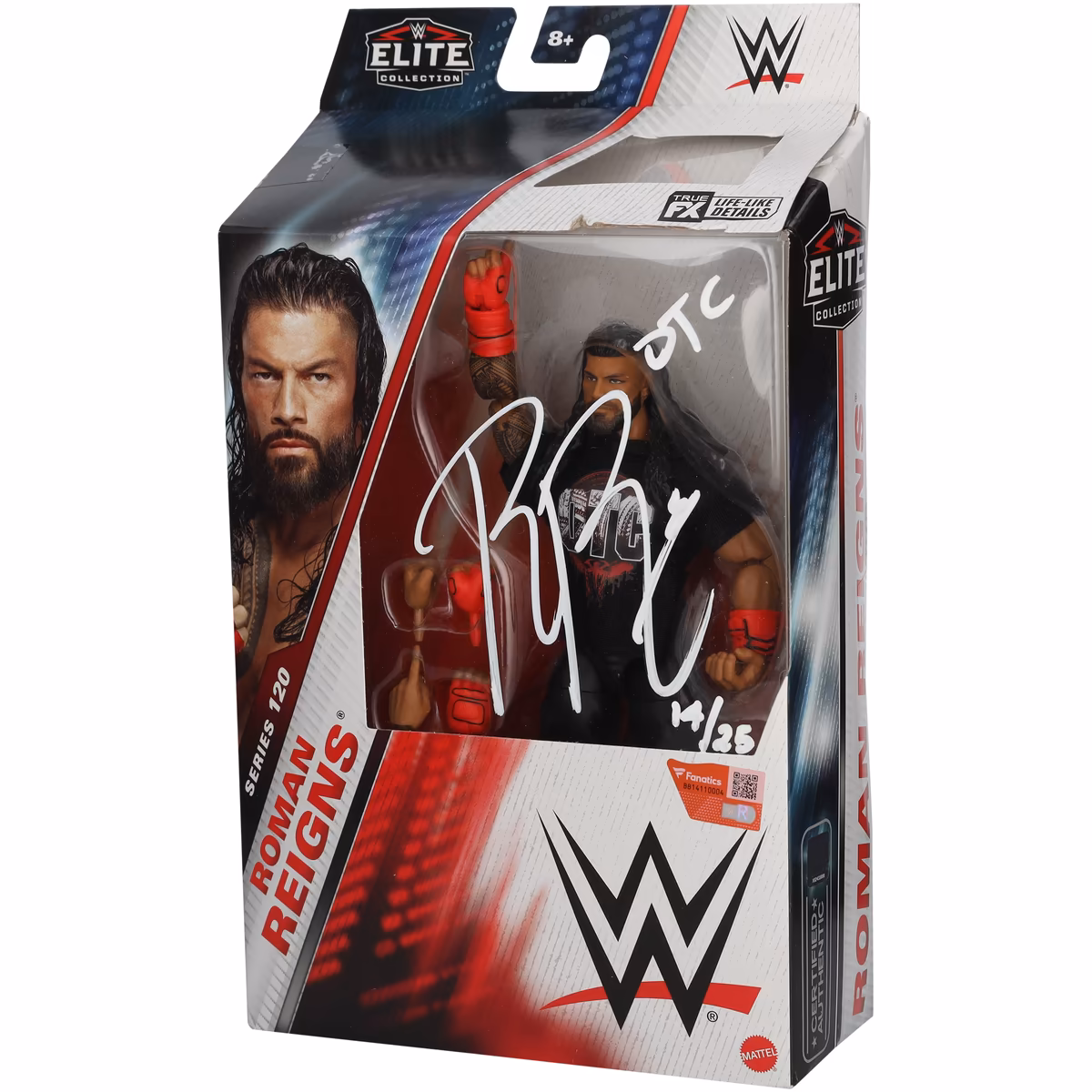 Roman Reigns WWE Autographed Mattel Elite Collection Series 120 Action Figure with "OTC" Inscription - Limited Edition of 25