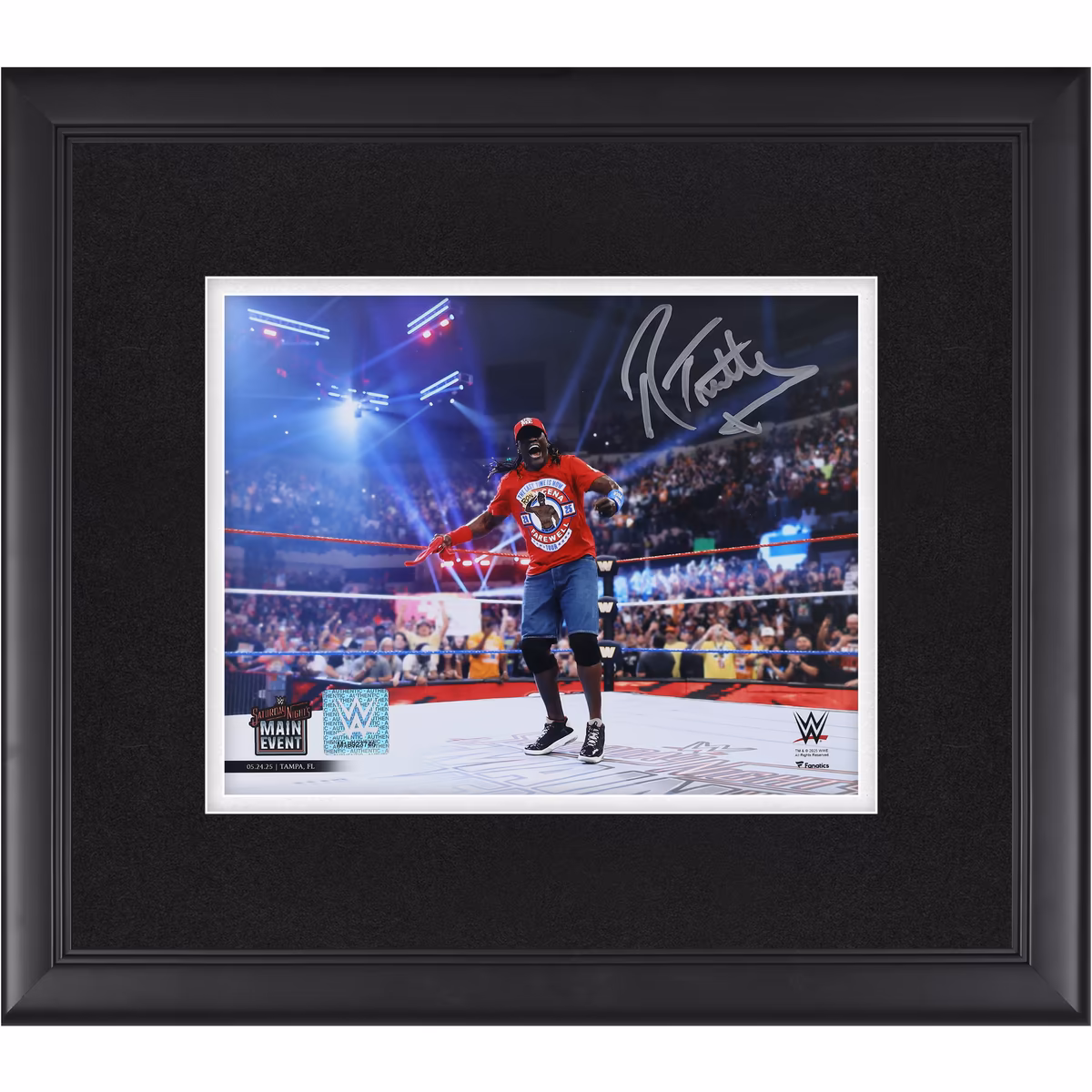 R-Truth WWE Autographed Framed 8" x 10" Ron Cena In-Ring Entrance Photograph 4 R-Truth WWE Autographed Framed 8" x 10" Ron Cena In-Ring Entrance Photograph