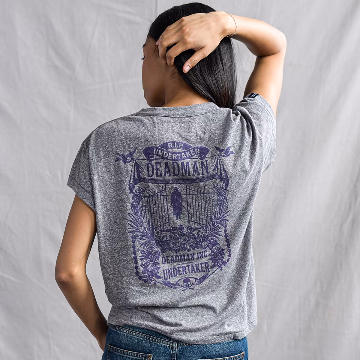 Women's Roots of Fight Gray The Undertaker Deadman Inc. Tri-Blend T-Shirt 6 Women's Roots of Fight Gray The Undertaker Deadman Inc. Tri-Blend T-Shirt