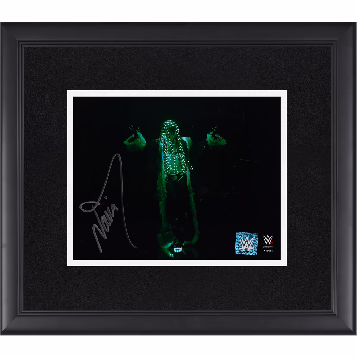 Naomi WWE Autographed Framed 8" x 10" Green Glow Entrance Photograph 5 Naomi WWE Autographed Framed 8" x 10" Green Glow Entrance Photograph