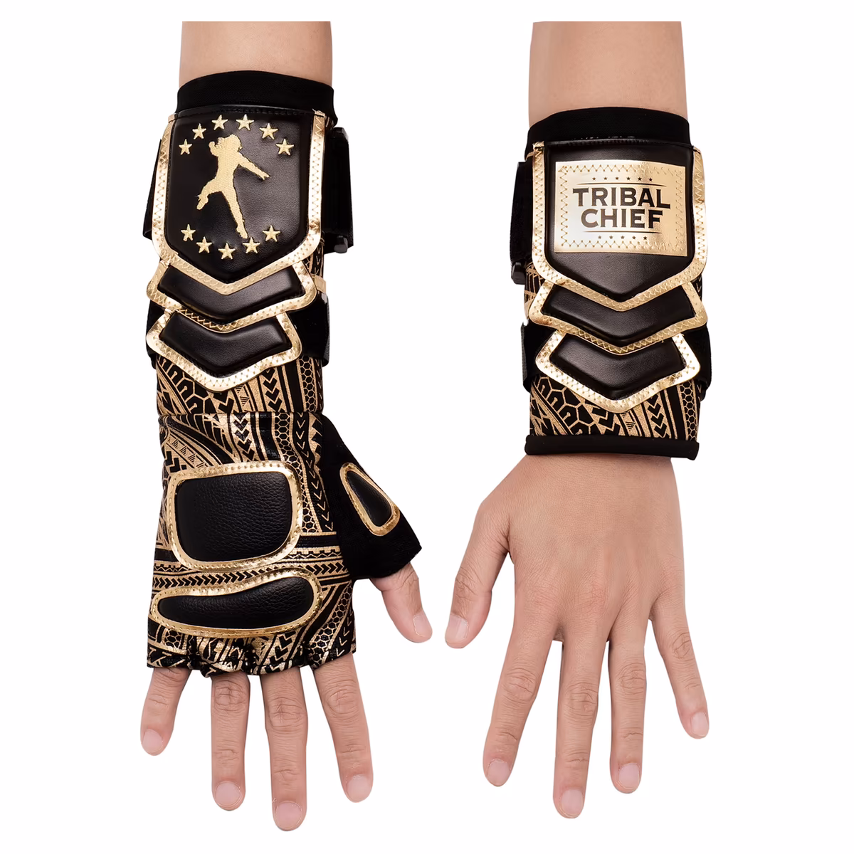 Roman Reigns WWE WrestleMania 42 Black & Gold TV Authentic Glove Set 6 Roman Reigns WWE WrestleMania 42 Black & Gold TV Authentic Glove Set