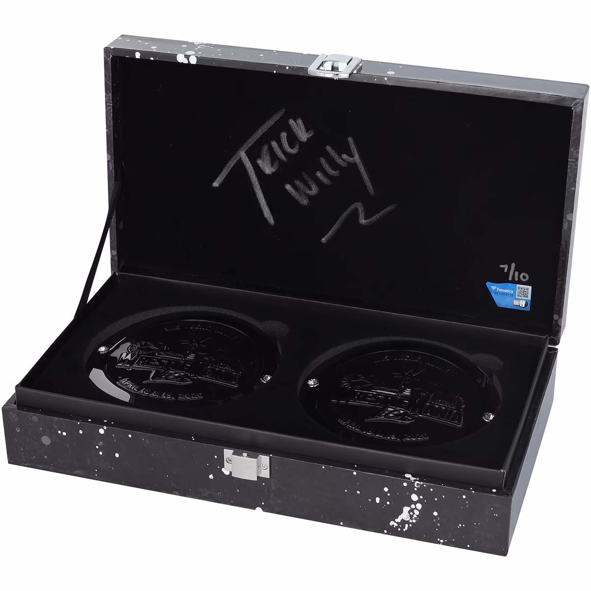 Trick Williams WWE Autographed WrestleMania 42 Side Plate Set In Gift Box - Limited Edition of 10