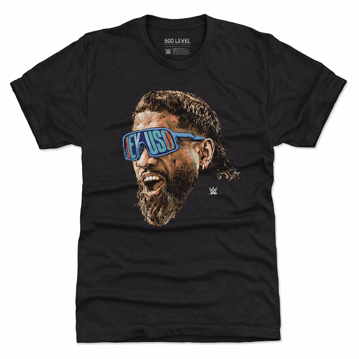 Men's 500 Level Heather Black Jey Uso Sunglasses Premium Tri-Blend T-Shirt