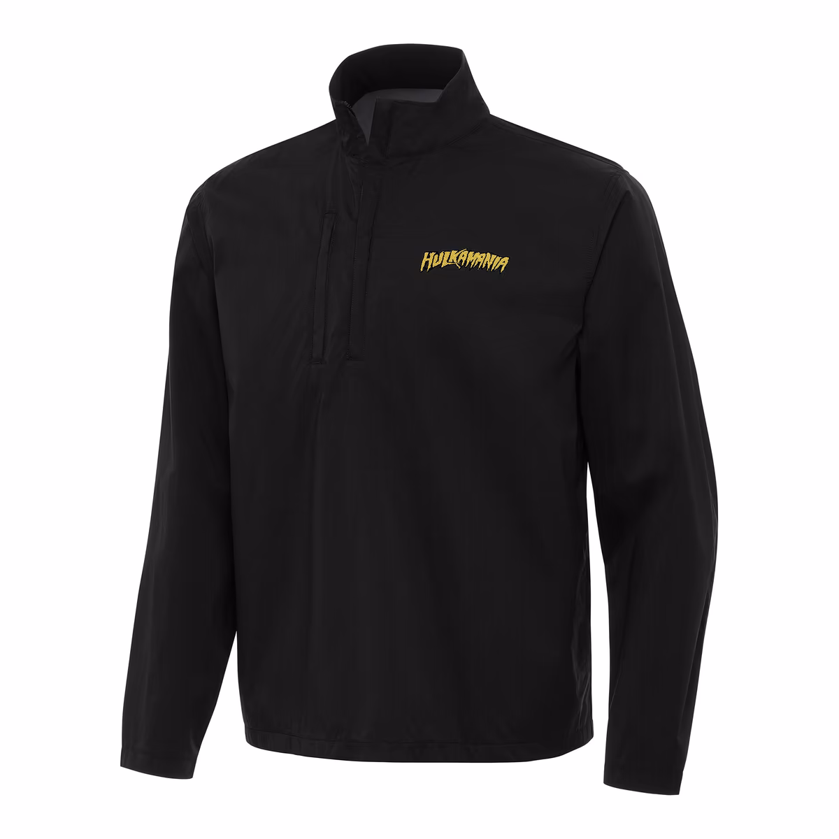 Men's Antigua Black Hulk Hogan Brisk Quarter-Zip Pullover Jacket