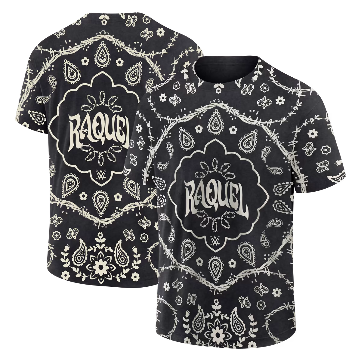 Men's Black Raquel Rodriguez Bandana Print Boxy T-Shirt
