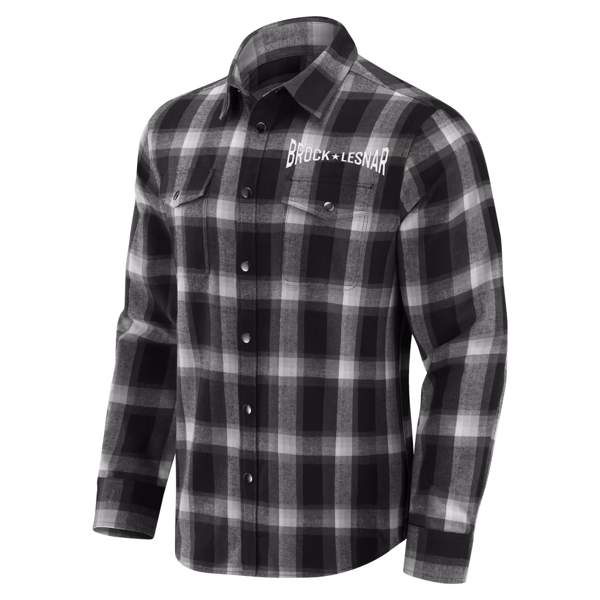 Men's Darius Rucker Collection by Fanatics Black Brock Lesnar Flannel Plaid Full-Snap Shirt 4 Men's Darius Rucker Collection by Fanatics Black Brock Lesnar Flannel Plaid Full-Snap Shirt