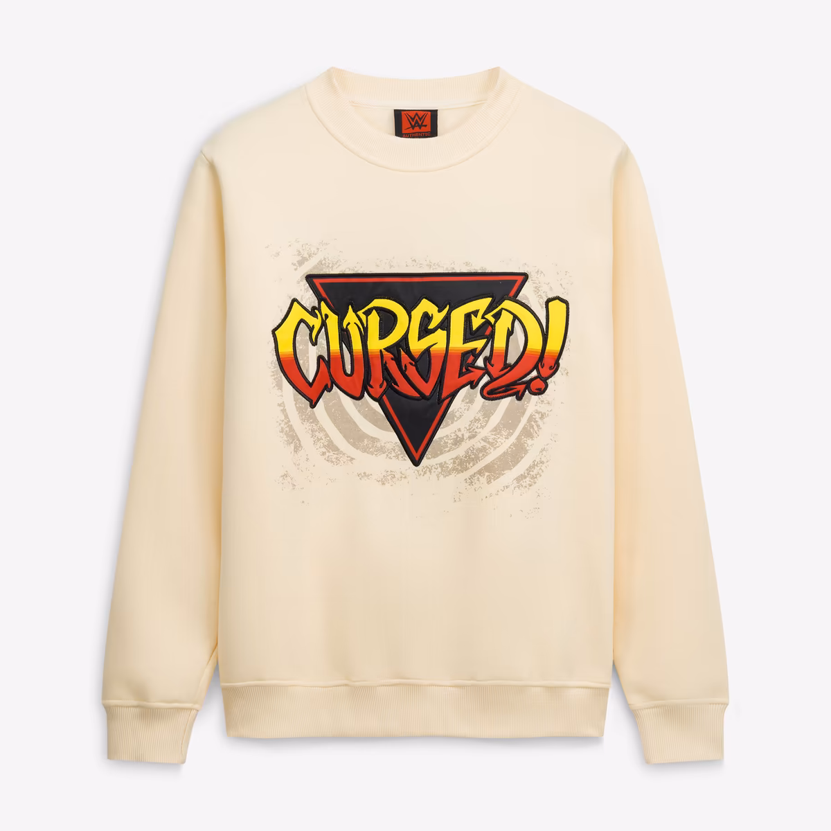 Men's Cream Danhausen Cursed! Sweatshirt 3 Men's Cream Danhausen Cursed! Sweatshirt