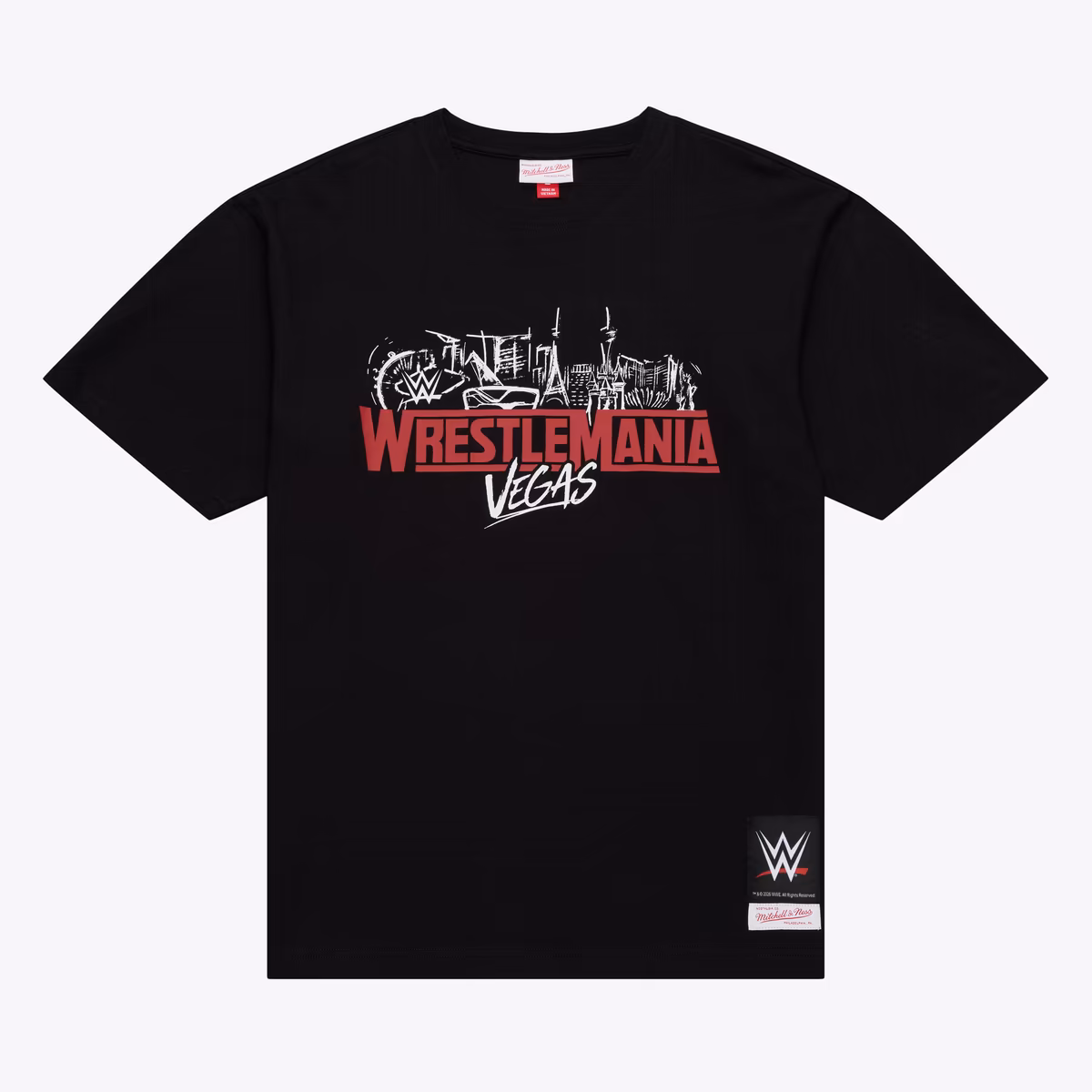 Men's Mitchell & Ness Black WrestleMania 42 T-Shirt