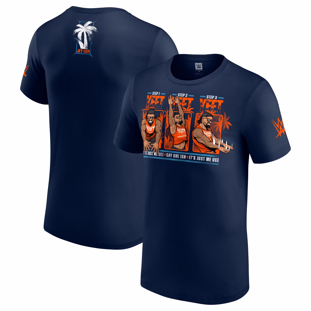 Men's Navy Jey Uso Yeet Steps T-Shirt