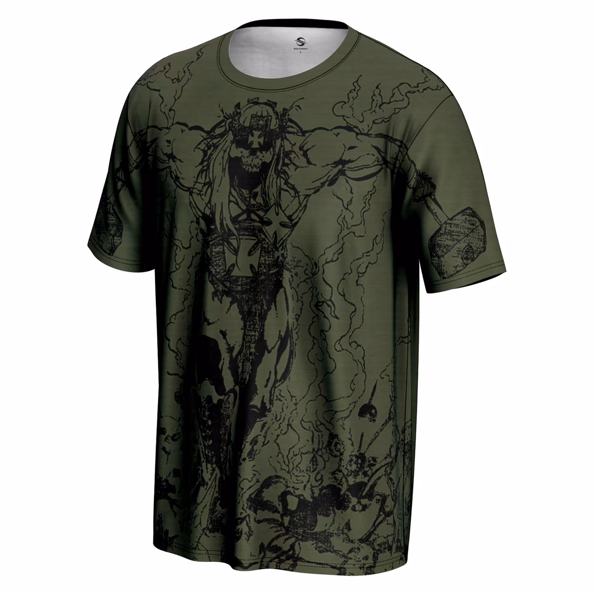 Youth ProSphere Olive Triple H Skull King T-Shirt 3 Youth ProSphere Olive Triple H Skull King T-Shirt