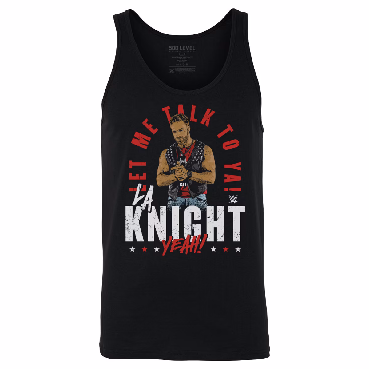Men's 500 Level  Black LA Knight Let Me Talk To Ya Tank Top
