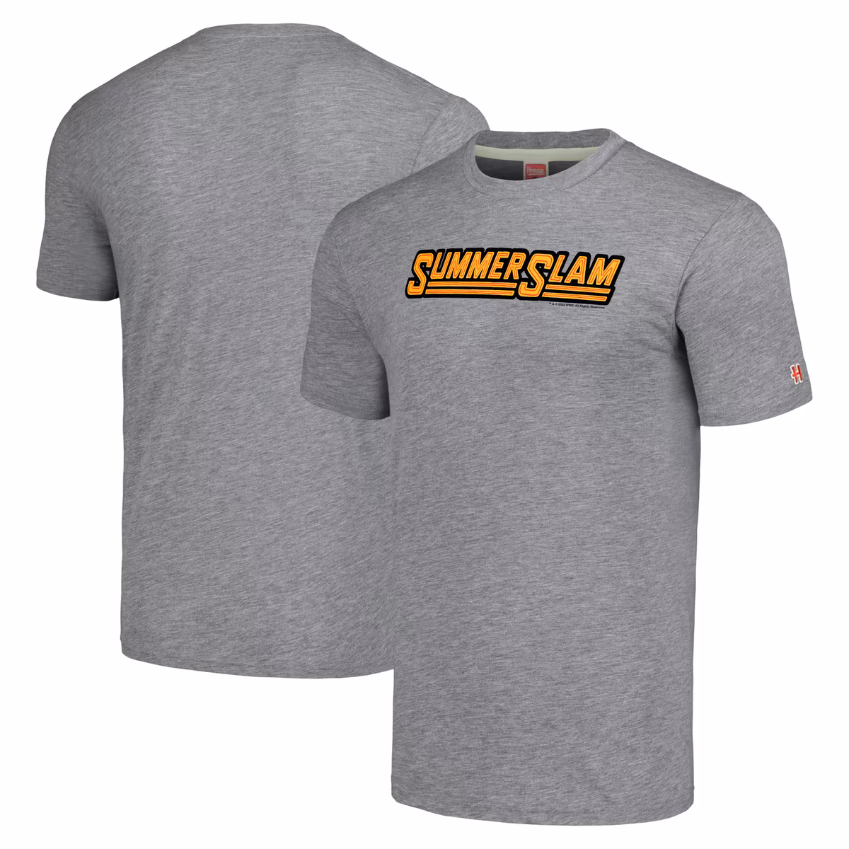 Men's Homage Heather Gray SummerSlam Retro Event Logo T-Shirt
