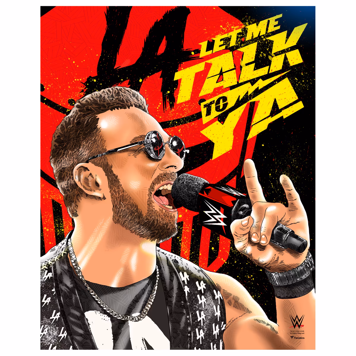 LA Knight WWE Unsigned 16" x 20" Photo Print - Art by Maz Adams 2 LA Knight WWE Unsigned 16" x 20" Photo Print - Art by Maz Adams