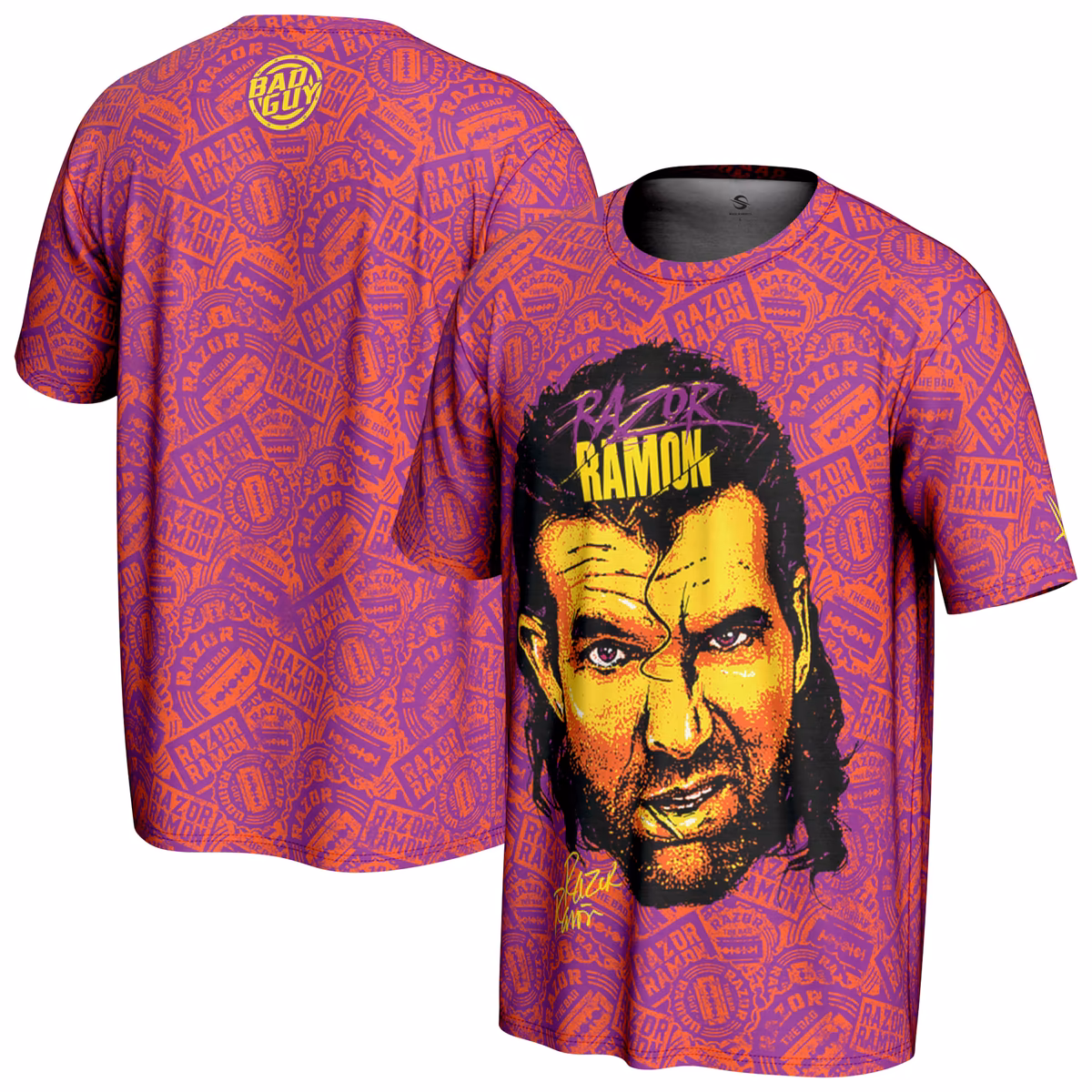 Men's ProSphere Purple Razor Ramon Allover Print T-Shirt 9 Men's ProSphere Purple Razor Ramon Allover Print T-Shirt