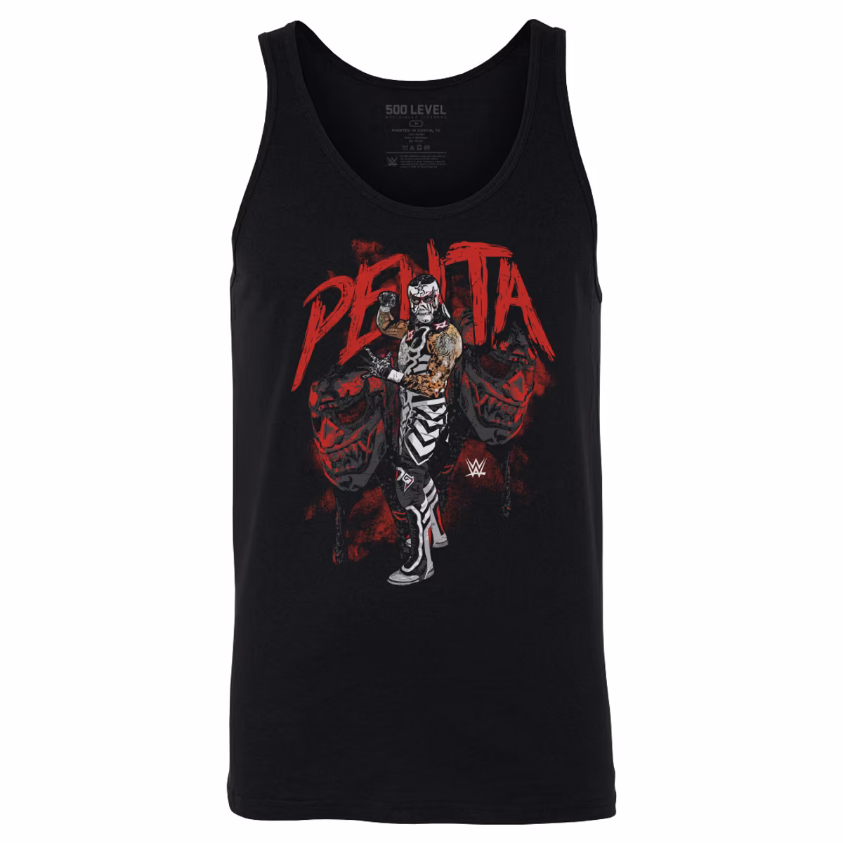 Men's 500 Level Black Penta Grunge Pose Tank Top