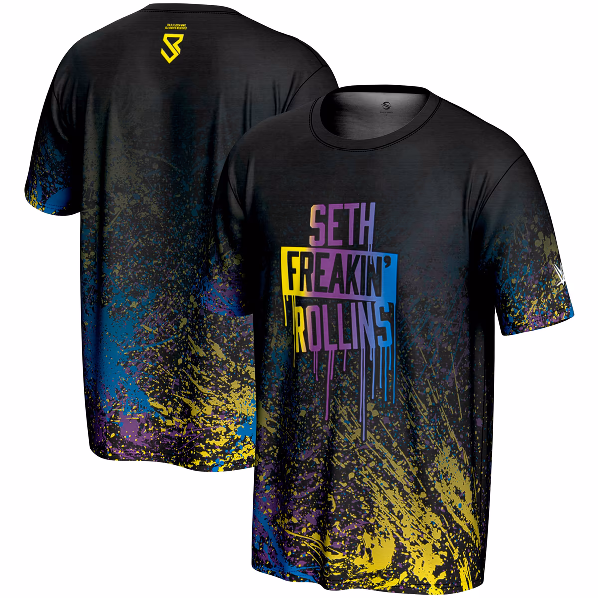Men's ProSphere  Black Seth "Freakin" Rollins Graffiti T-Shirt
