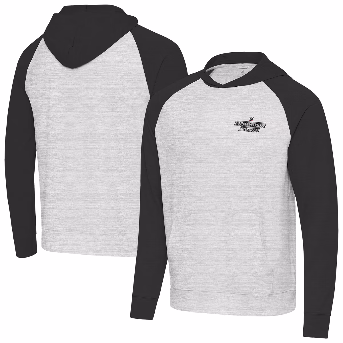 Men's Antigua Black/Heather Gray SummerSlam Urgent Hoodie 8 Men's Antigua Black/Heather Gray SummerSlam Urgent Hoodie