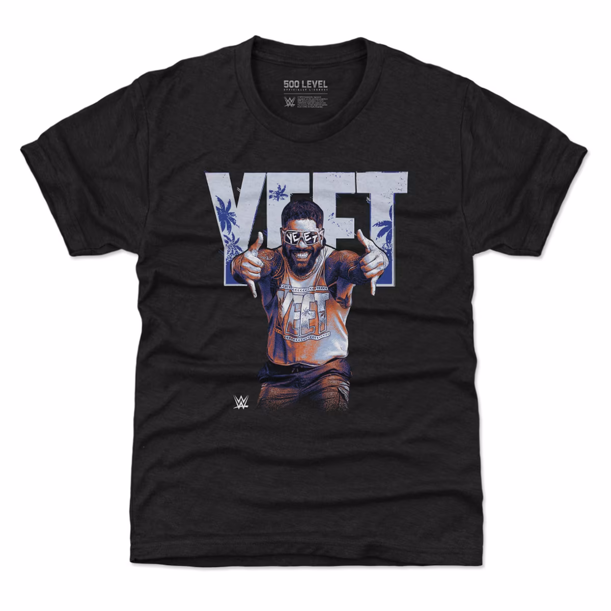 Youth 500 Level Heather Black Jey Uso Yeet Pose T-Shirt 3 Youth 500 Level Heather Black Jey Uso Yeet Pose T-Shirt