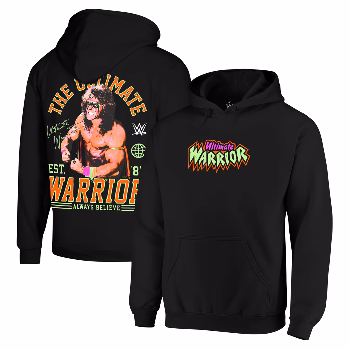 Men's Ripple Junction Black The Ultimate Warrior Graphic Fleece Pullover Hoodie 11 Men's Ripple Junction Black The Ultimate Warrior Graphic Fleece Pullover Hoodie