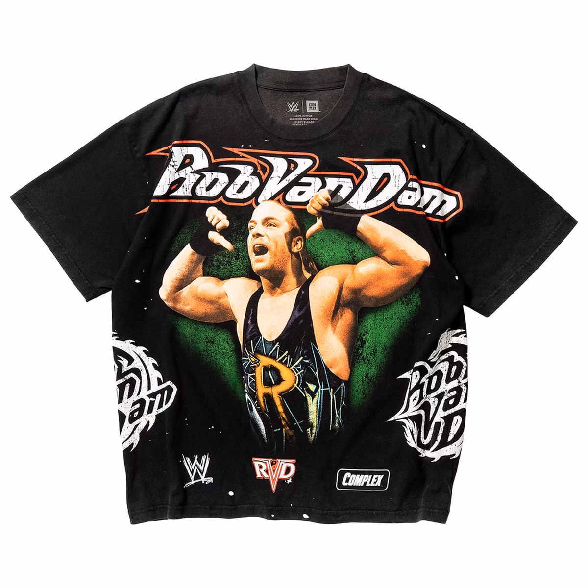 Unisex Complex x WWE Black Rob Van Dam T-Shirt 2 Unisex Complex x WWE Black Rob Van Dam T-Shirt