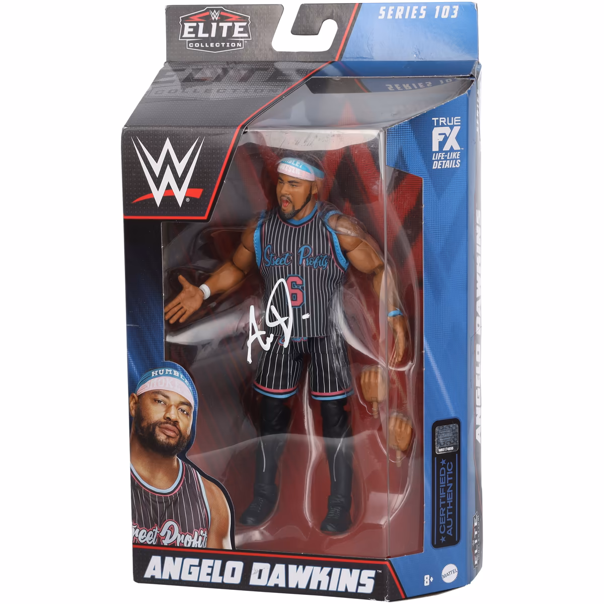 Angelo Dawkins WWE Autographed Mattel Elite Series 103 Action Figure 5 Angelo Dawkins WWE Autographed Mattel Elite Series 103 Action Figure
