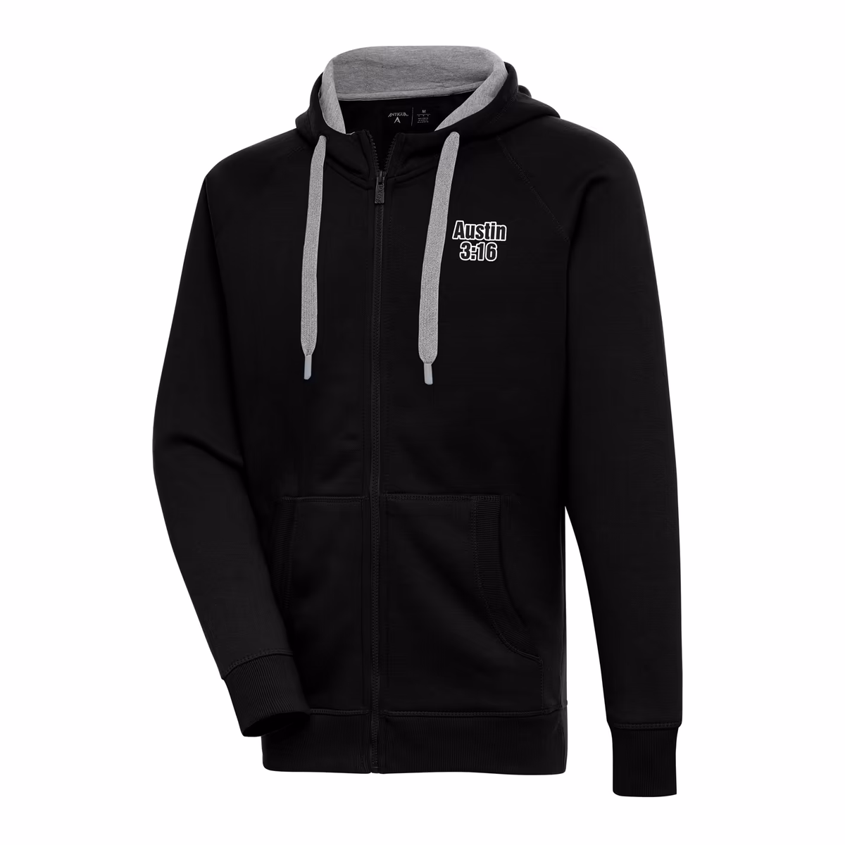 Men's Antigua Black "Stone Cold" Steve Austin Victory Full-Zip Hoodie 11 Men's Antigua Black "Stone Cold" Steve Austin Victory Full-Zip Hoodie