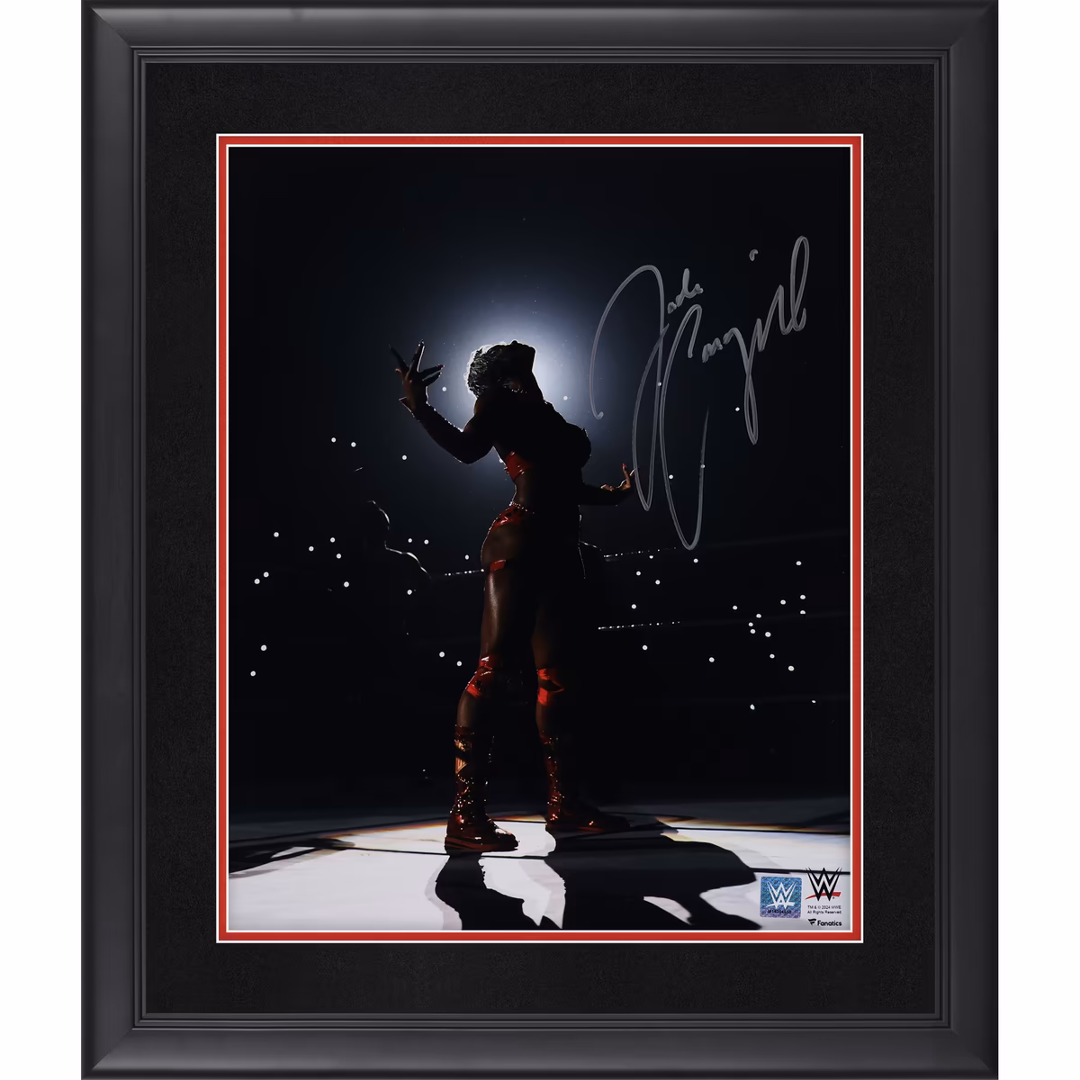 Jade Cargill WWE Autographed Framed 16" x 20" Standing In Spotlight Photograph 1 Jade Cargill WWE Autographed Framed 16" x 20" Standing In Spotlight Photograph