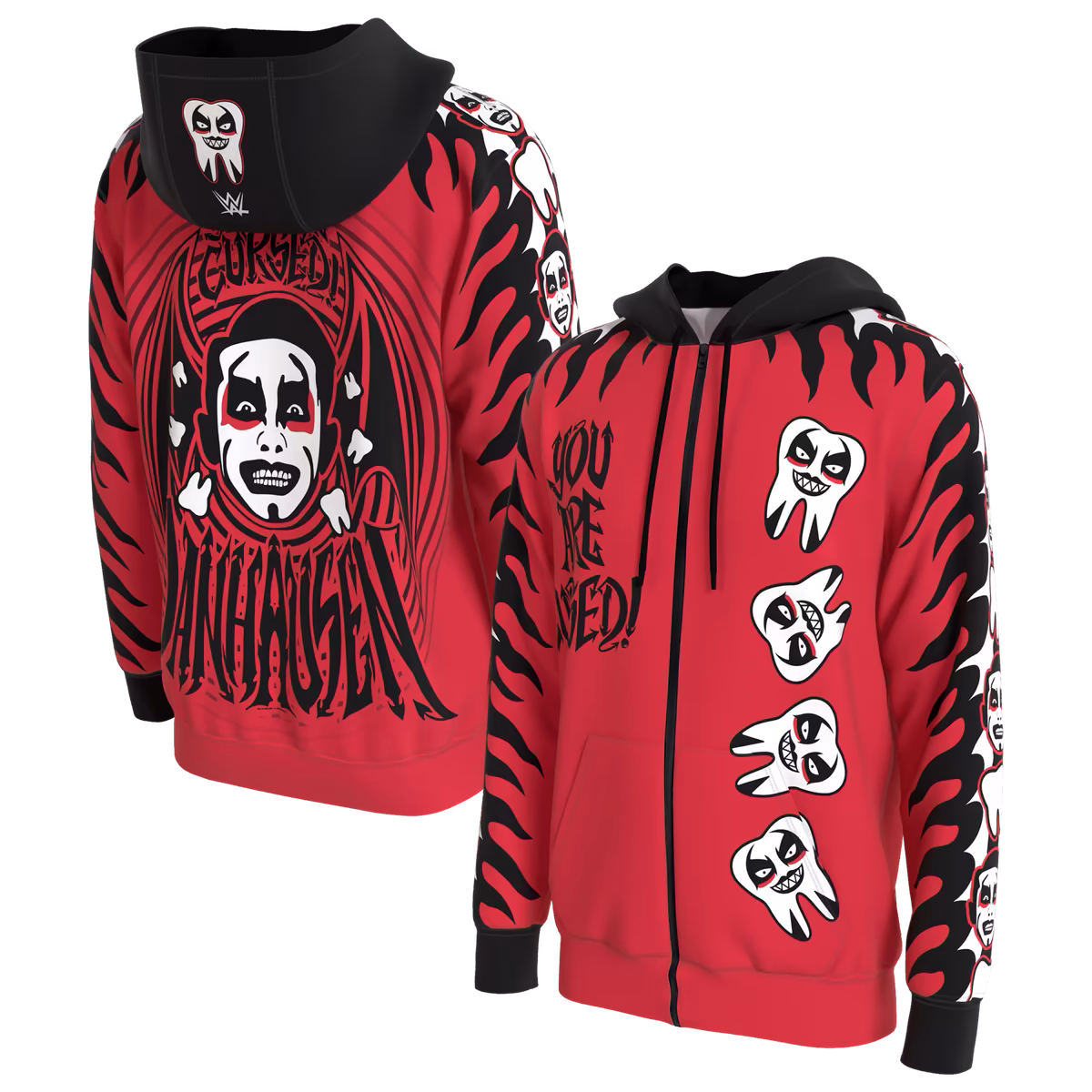 Youth ProSphere Red Danhausen Full-Zip Hoodie 8 Youth ProSphere Red Danhausen Full-Zip Hoodie