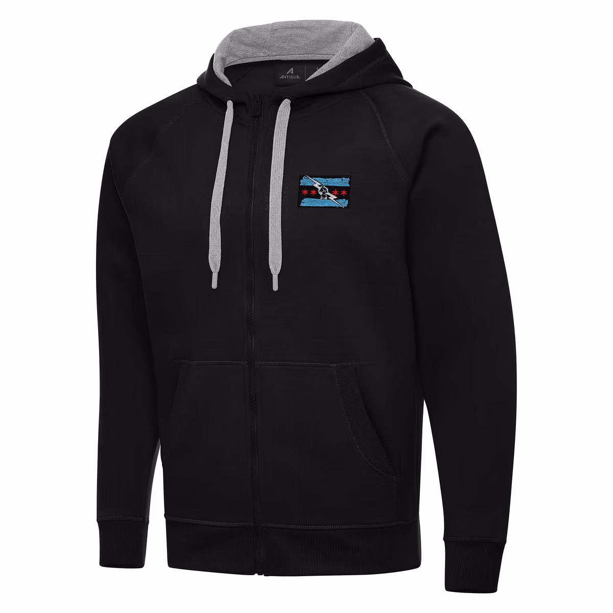 Men's Antigua Black CM Punk Victory Full-Zip Hoodie 3 Men's Antigua Black CM Punk Victory Full-Zip Hoodie