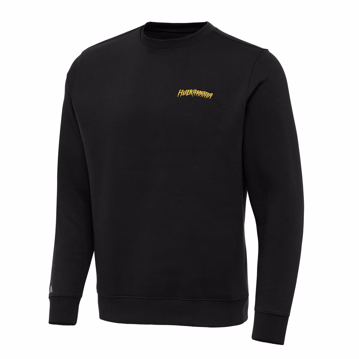 Men's Antigua Black Hulk Hogan Victory Crew Pullover Sweatshirt