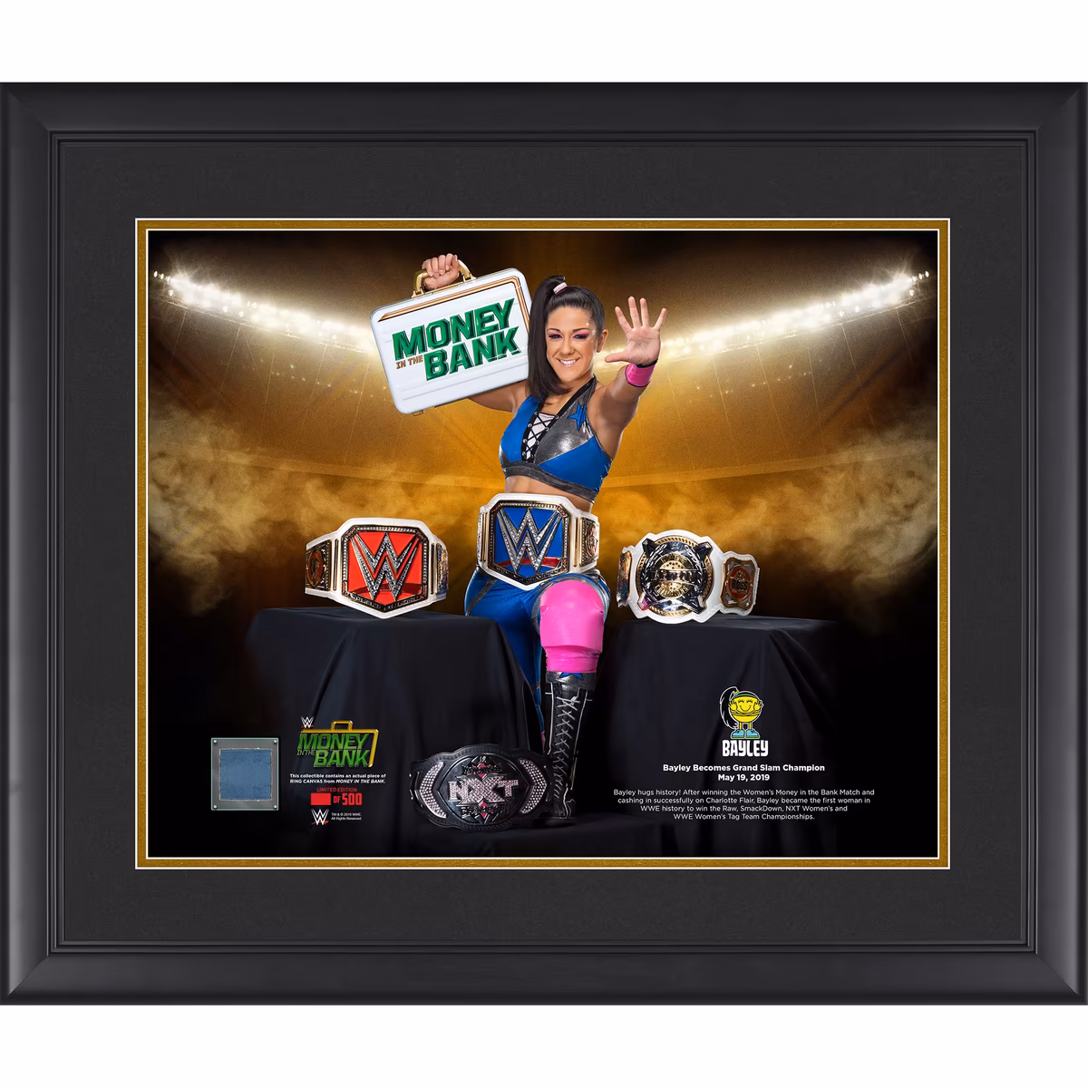 Bayley Framed 16" x 20" Grand Slam Champion Collage with a Piece of Match-Used Canvas - Limited Edition of 500 18 Bayley Framed 16" x 20" Grand Slam Champion Collage with a Piece of Match-Used Canvas - Limited Edition of 500
