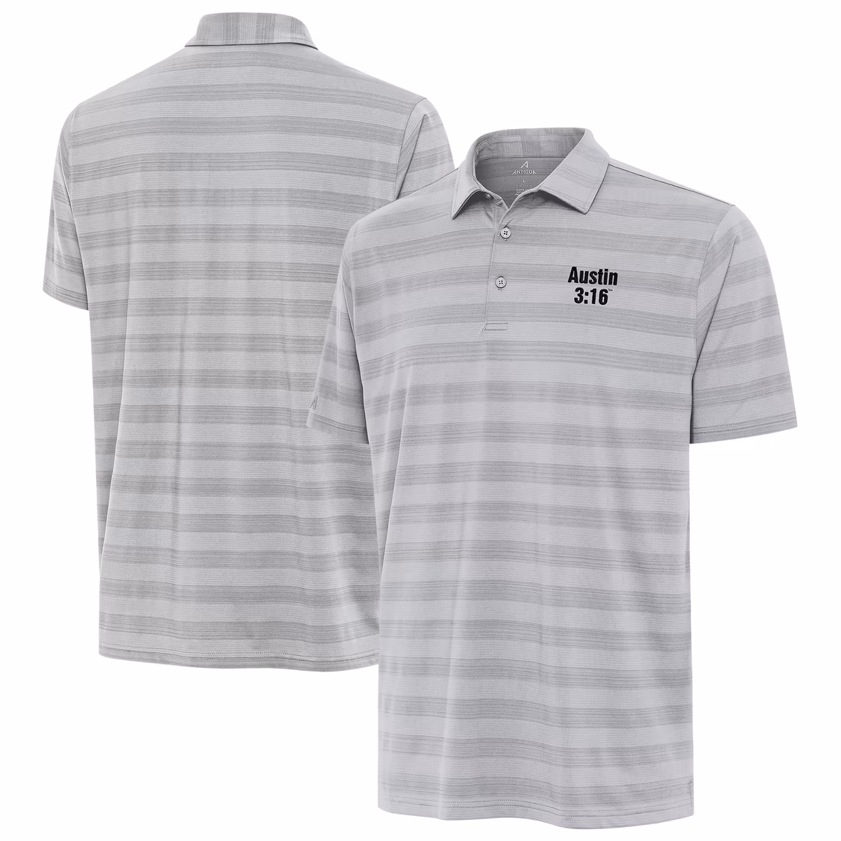 Men's Antigua Gray "Stone Cold" Steve Austin Tunnel Polo 9 Men's Antigua Gray "Stone Cold" Steve Austin Tunnel Polo