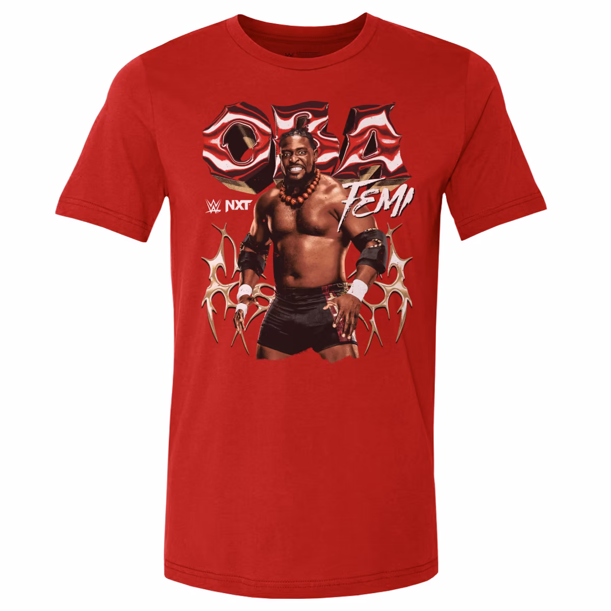 Men's 500 Level Red Oba Femi Pose T-Shirt 6 Men's 500 Level Red Oba Femi Pose T-Shirt