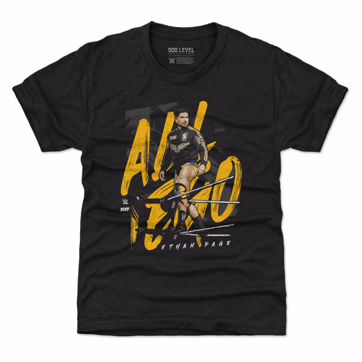 Youth 500 Level Heather Black Ethan Page All Ego T-Shirt 2 Youth 500 Level Heather Black Ethan Page All Ego T-Shirt