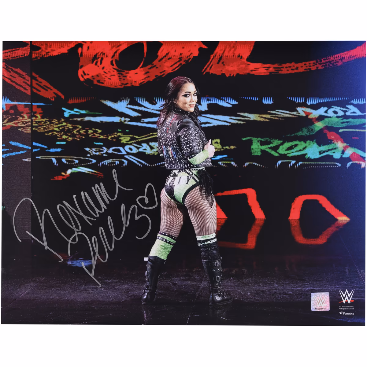 Roxanne Perez WWE Autographed 16" x 20" Entrance Looking Back Photograph 1 Roxanne Perez WWE Autographed 16" x 20" Entrance Looking Back Photograph