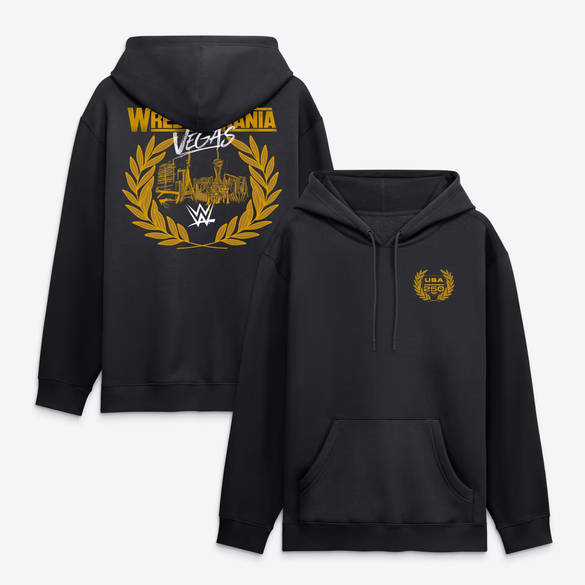 Men's Fanatics Black WrestleMania 42 x USA 250 Legacy Hoodie