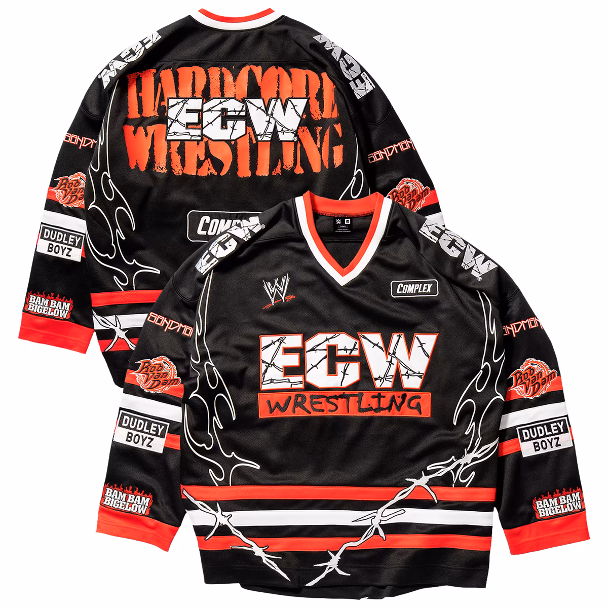 Unisex Complex x WWE Black ECW Hardcore Hockey Jersey