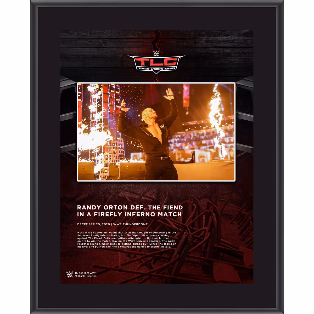 Randy Orton WWE Framed 10.5'' x 13'' 2020 TLC Collage 19 Randy Orton WWE Framed 10.5'' x 13'' 2020 TLC Collage