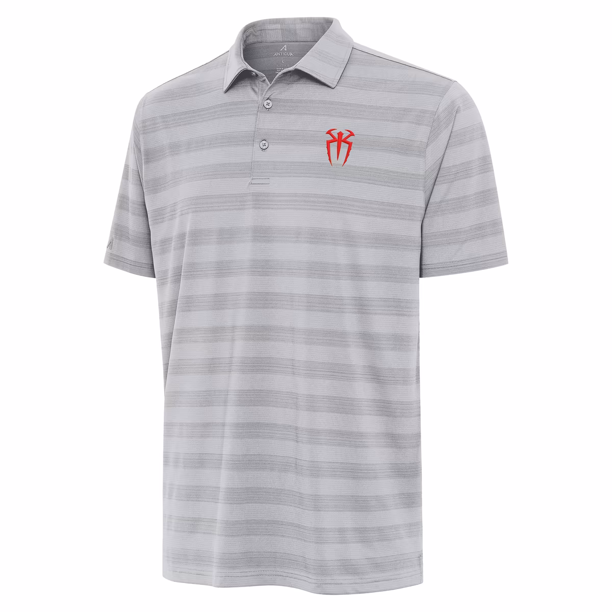 Men's Antigua Gray Roman Reigns Tunnel Polo 3 Men's Antigua Gray Roman Reigns Tunnel Polo