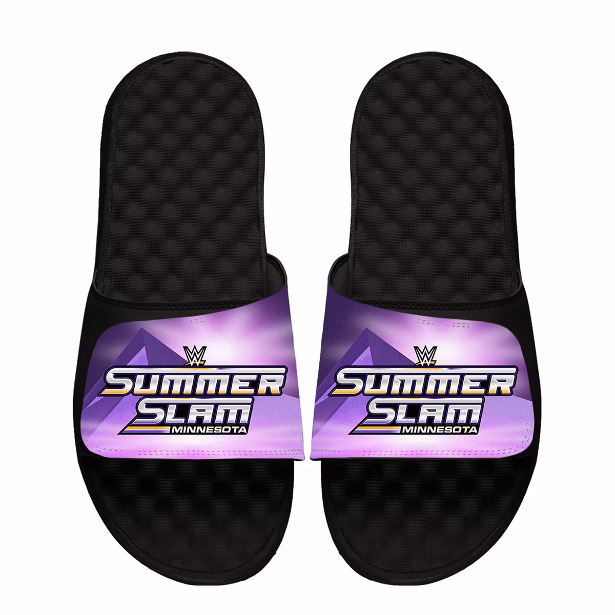 Adult ISlide Black SummerSlam 2026 Full Bleed Slide Sandals 8 Adult ISlide Black SummerSlam 2026 Full Bleed Slide Sandals